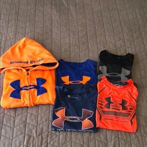 Boys Under Armour lot, size 4/YXS